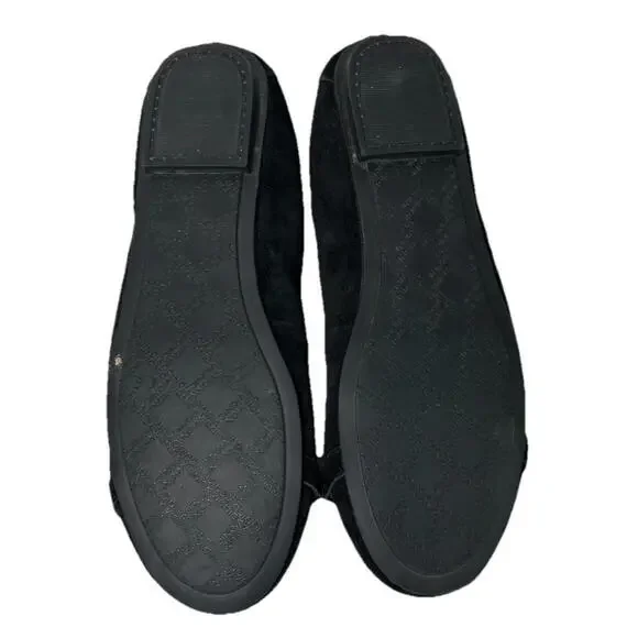 Vionic Pera Womens 6.5 Black Suede Ballet Flats Chain Accent Shoes Slip On - Picture 7 of 8